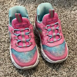 Skechers Pink and Blue Athletic Sneakers with Sparkle
